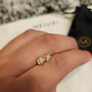 Mejuri Pavé Diamond Pear Studs